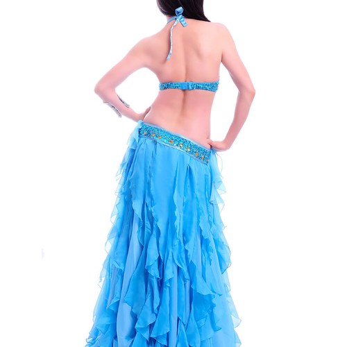 RÄUMUNGVERKAUF C91809 Profi Bauchtanz Kostüm 2 Teile BH + Gürtel Belly Dance - Bild 12 von 25