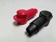RED + BLK Battery Alternator Starter Terminal Post Stud Boot Cover 2/0 (B) style