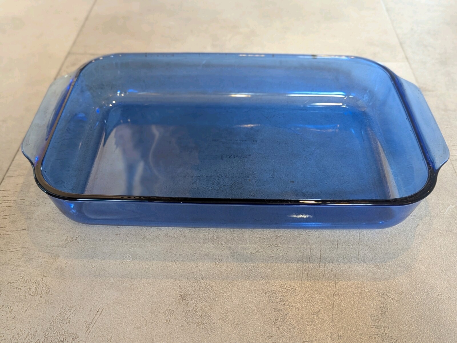 Pyrex cobalt Blue Rectangular Baker - Vintage, Replacement, Made In USA
