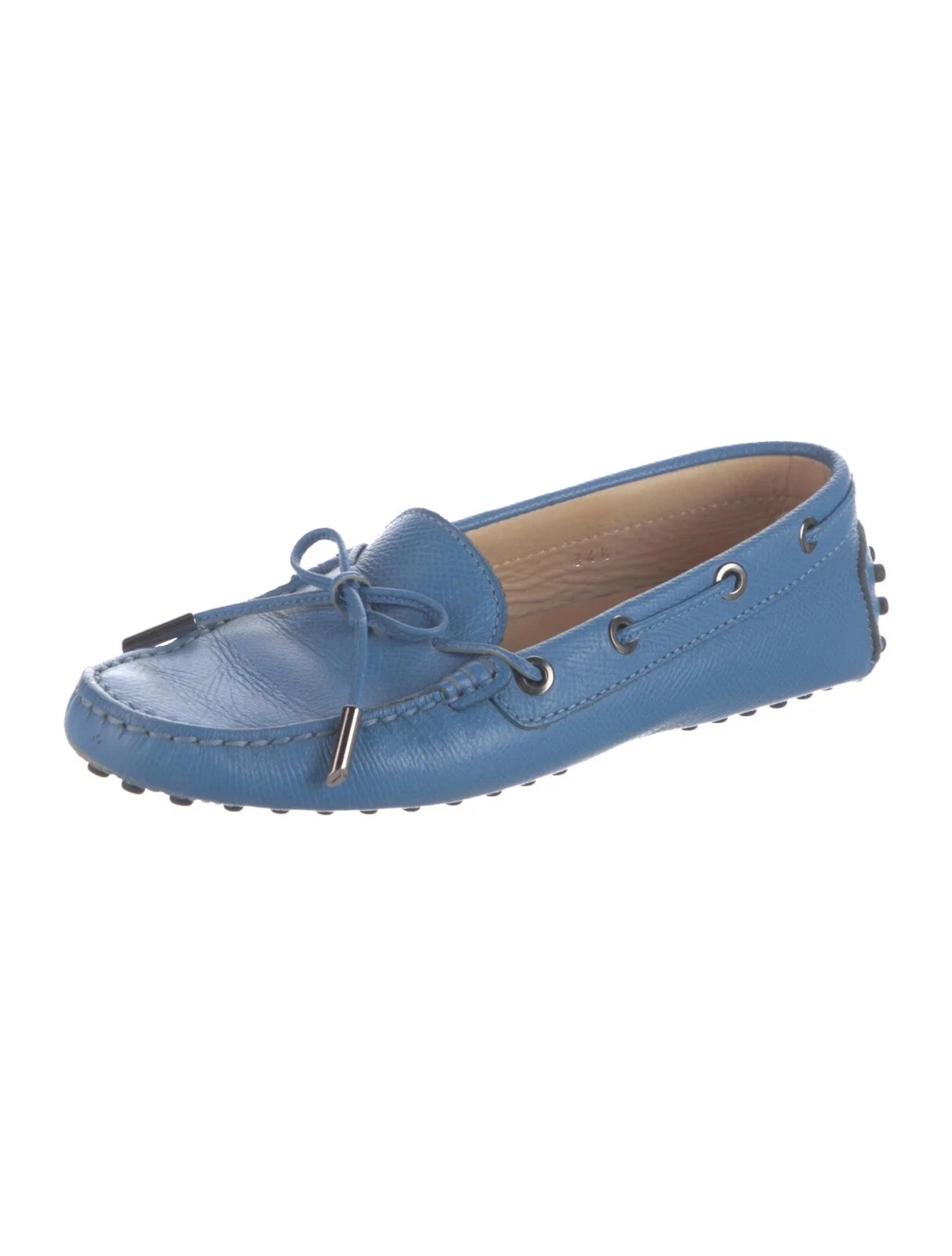 Scarpe da guida TOD’S Gommino in pelle nuove senza etichetta 38 5 donna blu
