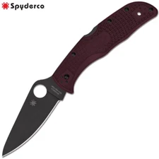 Spyderco Endela SPRINT RUN Micro-Melt PD#1 Black Blade Burgundy FRN C243BGBKP