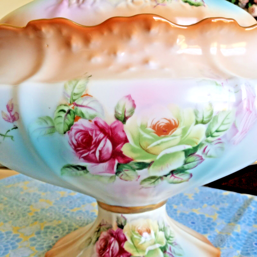 Vintage Large R.S. Prussia Style Soup Tureen Cracker Jar Hand Painted Porcelain - Bild 3 von 23