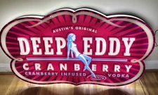 DEEP EDDY VODKA LED BAR SIGN LIGHTEd 3D DESIGN BETTY LOGO  30"x17.5" Austin TX