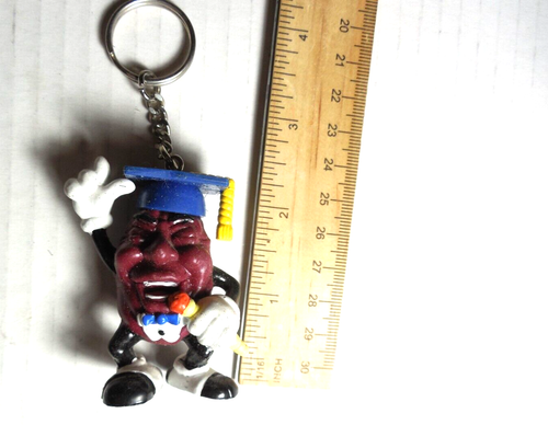 Llavero Aplausos Vintage 1988 California Raisins Graduate PVC Raison - Imagen 2 de 9