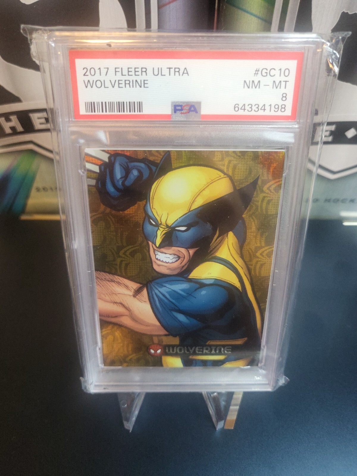 Wolverine /99 Royal Foil 2017 Fleer Ultra Spider-man PSA 8 MARVEL