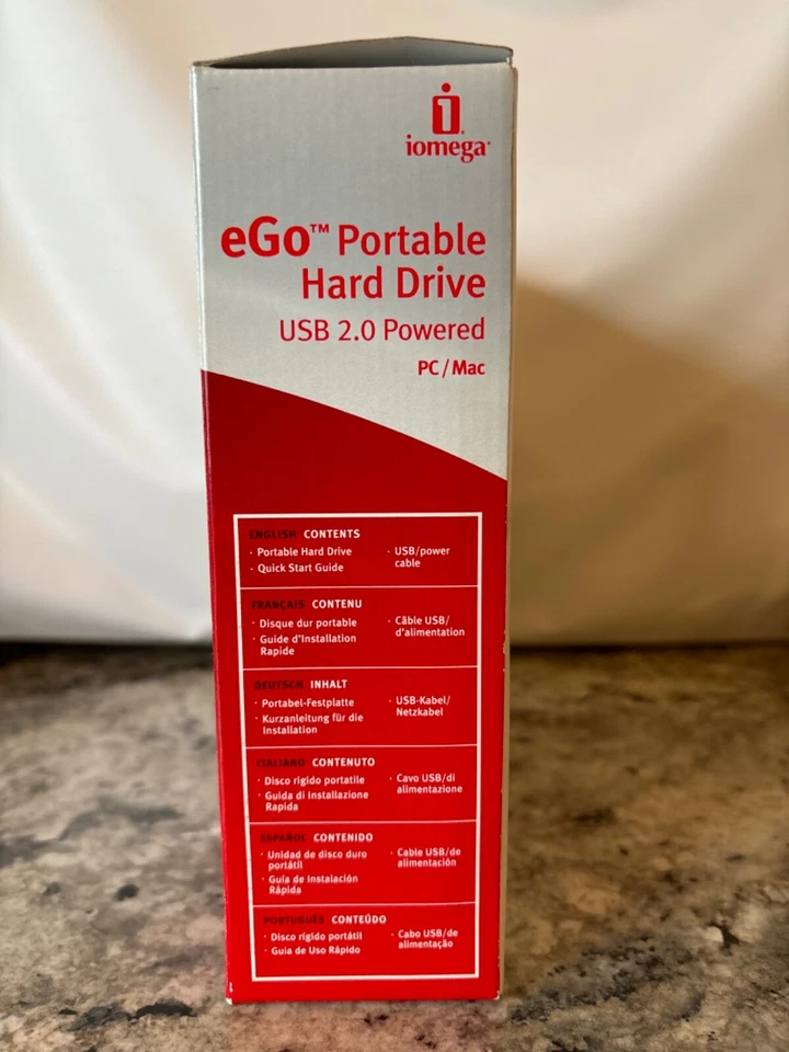 NEW Iomega 33984 USB 2.0 160GB eGo Rugged Portable Hard Drive Gray - Image 2 of 4