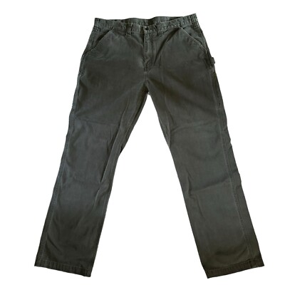 Carhartt Carpenter Pants Olive Green Relaxed Fit Work Utility 40x34