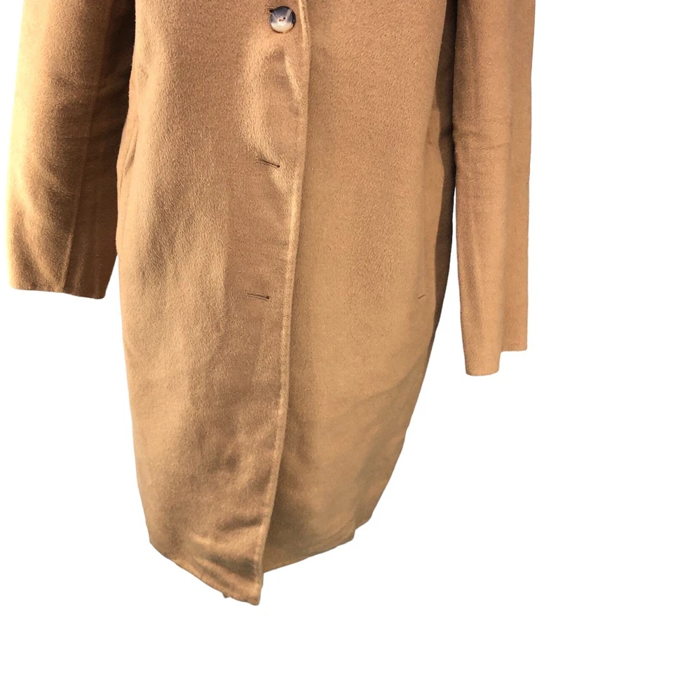 Abrigo chaqueta polar J Jill para mujer talla S camel peluche difuso chaquetón longitud media Foto 3 de 4