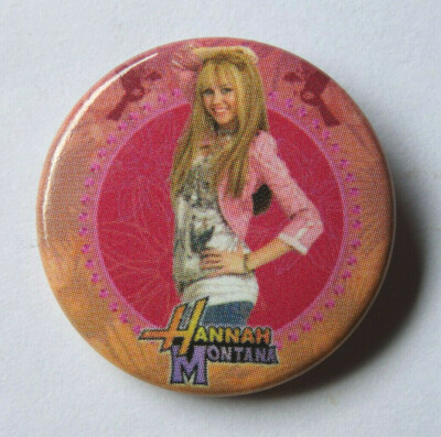 HANNAH MONTANA BUTTON ANSTECKER BADGE PIN STANDING MILEY CYRUS 2,5cm
