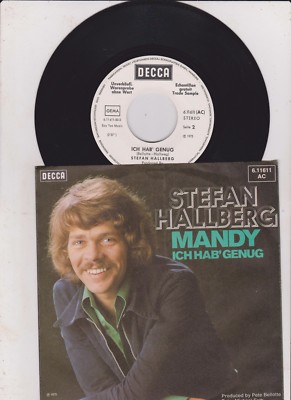7' Stefan Hallberg  - - Mandy  (DEUTSCH CV) Promo Muster