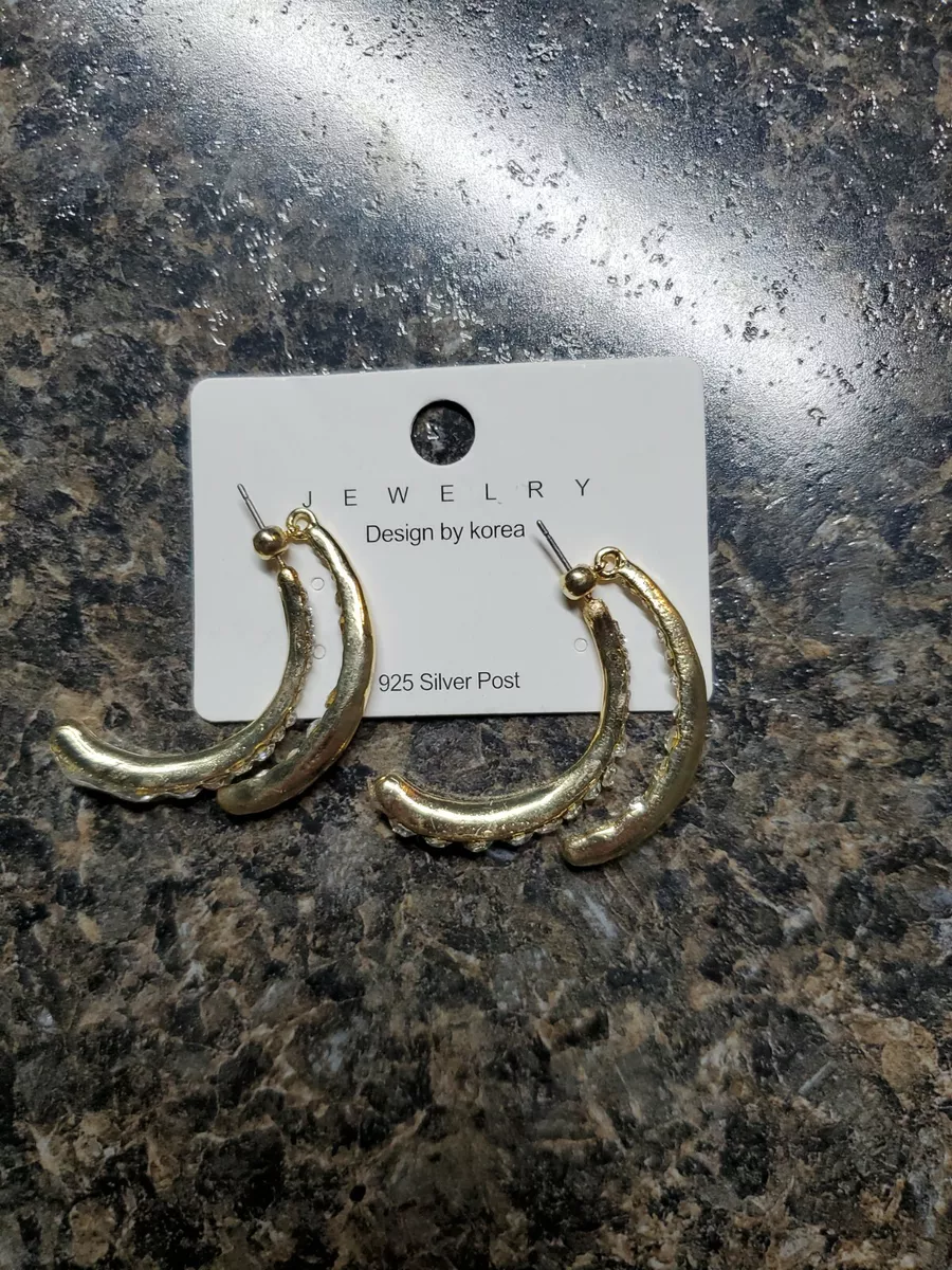 Silver Post 925 Earrings (Jewelry Design by Korea) eBay