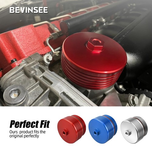 Aluminum Oil Filter Cover Cap For BMW 335i 535i X3 X5 N54 N55 S55 N20 Engines - Picture 6 of 7