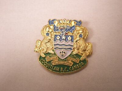 Coquitlam Vintage Tie Tack Lapel Pin travel British Columbia canada souvenir m35