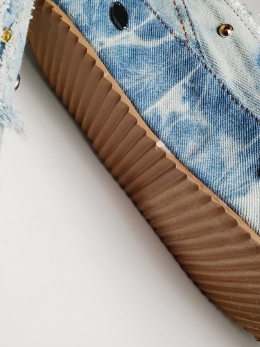 Azalea Wang Mai Denim Plateau Sneaker Größe 9 - Bild 14 von 14