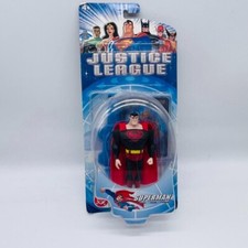 Superman variant Justice League Unlimited 4" NIP Blue Card Series 1