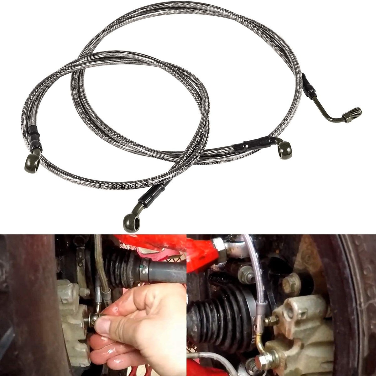 2009-2014 Front & Rear Brake Lines For Polaris RZR S 800 1086 - Foto 6