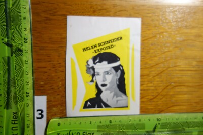 Alter Aufkleber Musik Band Gruppe Star HELEN SCHNEIDER EXPOSED