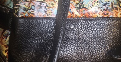 NWT Authentic KARA NEW YORK Graphic Print Pebble Leather Bag  display picture 2