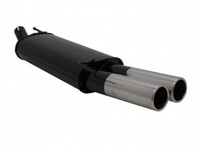 Novus SchalldäMpfer Endtopf 2X76Mm Gerade GeböRdelt Stahl FüR VW Golf 3 Iii+Abe