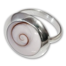 Ring Silber 925 Damen offener Shiva Auge Musc...