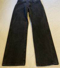 Wrangler 13MWZ Cowboy Cut Jeans Mens 33x34 Black Original Fit Western Denim Long