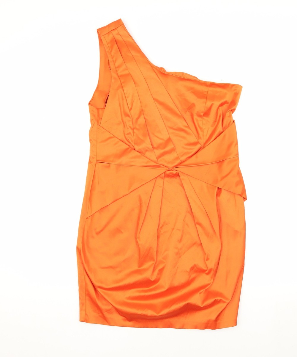 julien macdonald orange dress Womens Star by Julien MacDonald Yellow Printed Halter Metallic Dress US 16