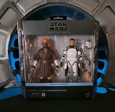 READY 2 SHIP 2026 Star Wars The Black Series Plo Koon Clone Commander Wolffe Set