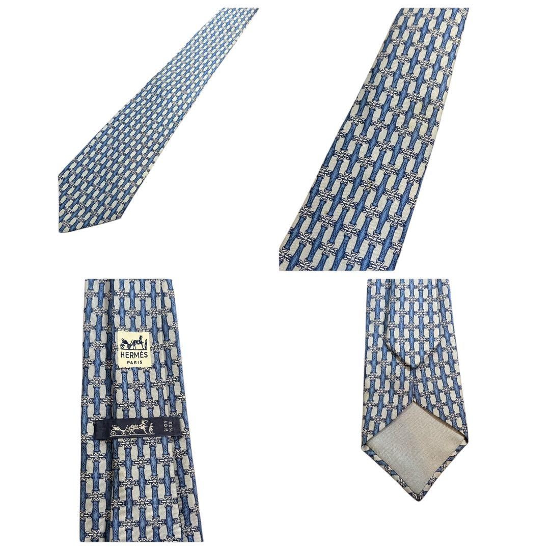 HERMES Tie Equestrian Allover Pattern - image 4