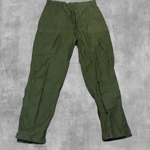 Vintage US Army OG 107 Military Vietnam Era 60s 70s Pants Size 34x30