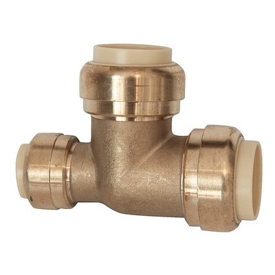 PPG 54048NLW for PlumbMaster 3/4 X 1/2 X 3/4 Push-Fit Wolv-Bite Brass Reducing