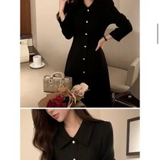 Andtrance Guest Look Tweed Long Dress Official