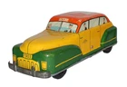 Nice Working 1930s Pressed Steel Wolverine Taxi with Push Down Windup Motor