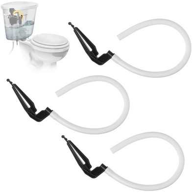 Saillong 3 Pack Toilet Refill Tube and Clip Replacement, Repair White 