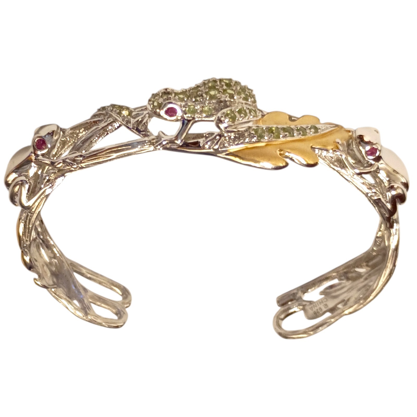 Ross Simons Sterling Silver Frogs Ruby Perodite B… - image 1