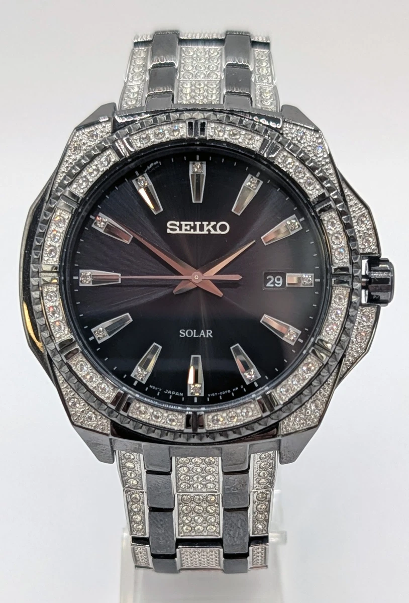 Seiko Solar - Crystal Black Dial - SNE459 - 3 ATM - Quarz !
