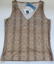 Y2k NEW New Look Snake Print Gold Vest Top Size S V Neck Rave