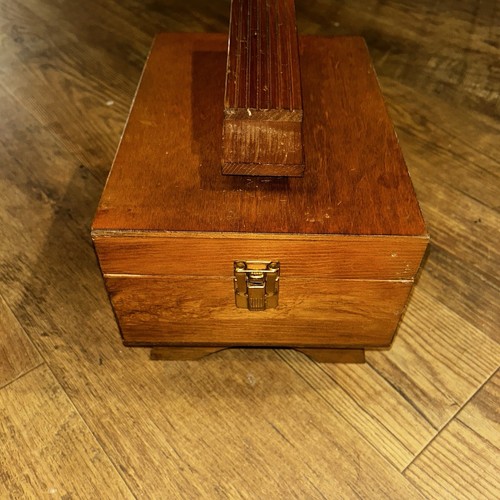 Scatola lucidascarpe in legno Sears Roebuck vintage nuova con scatola con contenuto retrò anni 70 - Foto 3 di 13