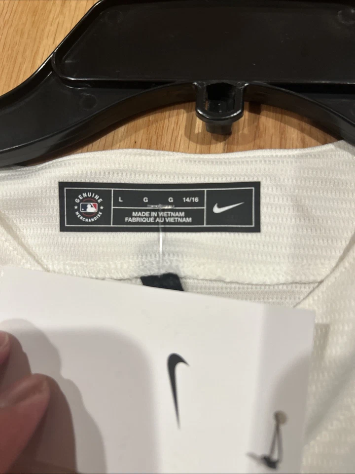 NIKE MLB MILWAUKEE BREWERS YOUTH WHITE HOME LIMITED Blank JERSEY Sz L NWT Boys - Image 4 of 4