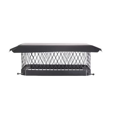 Shelter 13.0-in W x 18.0-in L Black Galvanized steel Rectangular Chimney Cap