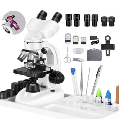 2500X led binocular biological microscope for children's education laboratory st