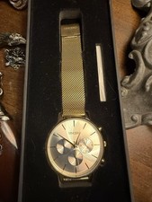 Vincero Gold Chronograph Quartz Mesh Band Men's Analog Dress Wristwatch