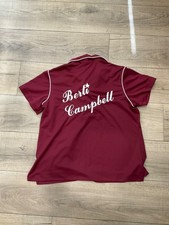 VTG King Louie Men's Maroon Chain Stitch 70s Bowling Shirt Sz 42 Berti