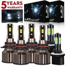 For Tahoe 2001-2006 - 6x Combo LED Headlight High Low Beam Fog Light Bulbs Q7
