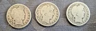 Silver Barber Half Dollars $1.50 Face FV 1902 1904  1907 Philadelphia Mint Lot