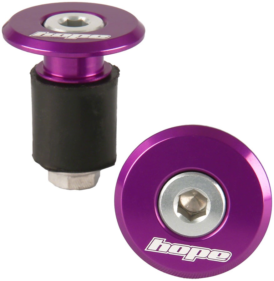 Hope Grip Doctor Aluminum Bar End Plugs - Laser-Etched Anodized Purple Secure 6590₽
