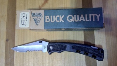 Buck 444FX BuckLite Sera-Lite Flick Serrated Lockback Knife USA w/ Box
