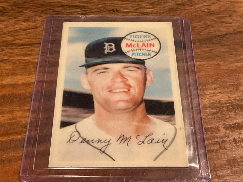 1970 Kellogg's Denny Mclain #73 Detroit Tigers Some Cracks EX - Image 2 of 3