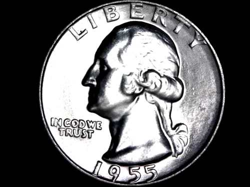 1955 d, Washington Quarter-BU!