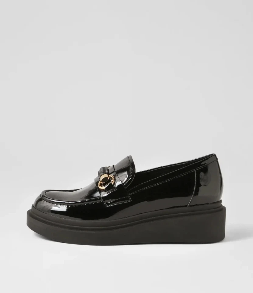 TOP END Zidaz Black Patent Leather Loafers - image 2 of 4