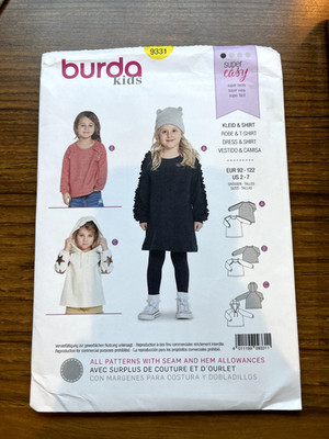 burda kids 9331 US Size 2-7 - Dress & Shirt - New & Uncut